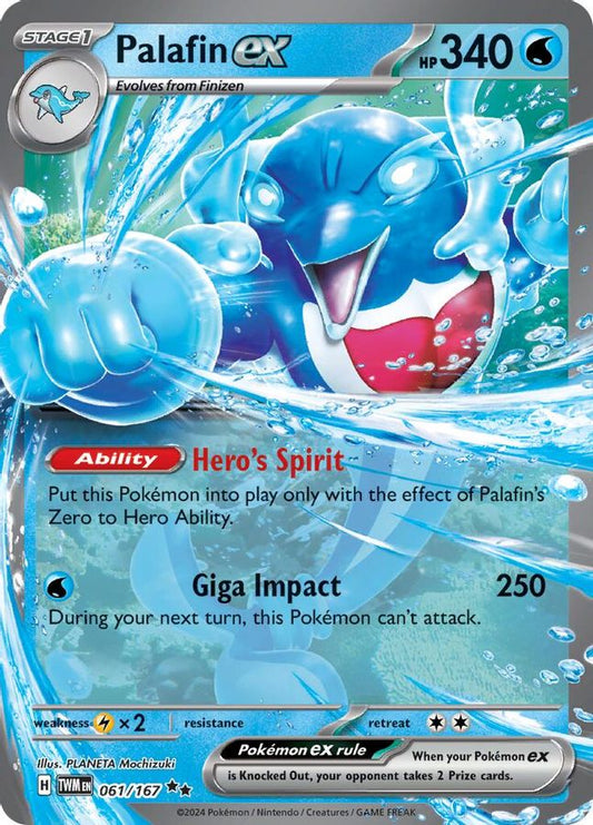 Buy Pokemon cards Australia - Palafin EX 061/167 - Premium Raw Card from Monster Mart - Pokémon Card Emporium - Shop now at Monster Mart - Pokémon Cards Australia. EX, NEW 3 Jun, Twilight Masquerade