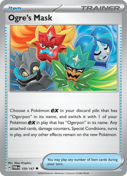 Buy Pokemon cards Australia - Ogre's Mask Cosmos Holo 159/167 - Premium Raw Card from Monster Mart - Pokémon Card Emporium - Shop now at Monster Mart - Pokémon Cards Australia. Cosmos Holo, NEW 3 Feb, Promo, Twilight Masquerade