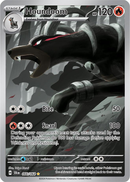 Buy Pokemon cards Australia - Houndoom 066/064 - Premium Raw Card from Monster Mart - Pokémon Card Emporium - Shop now at Monster Mart - Pokémon Cards Australia. Illustration Rare, NEW 10 Dec, Shrouded Fable