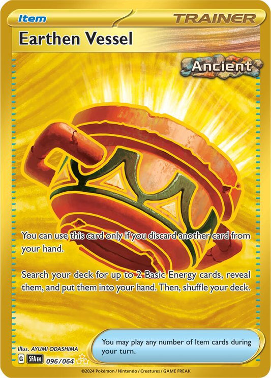 Buy Pokemon cards Australia - Earthen Vessel 096/064 - Premium Raw Card from Monster Mart - Pokémon Card Emporium - Shop now at Monster Mart - Pokémon Cards Australia. Gold, Hyper Rare, NEW 25 Feb, Shrouded Fable, Trainer