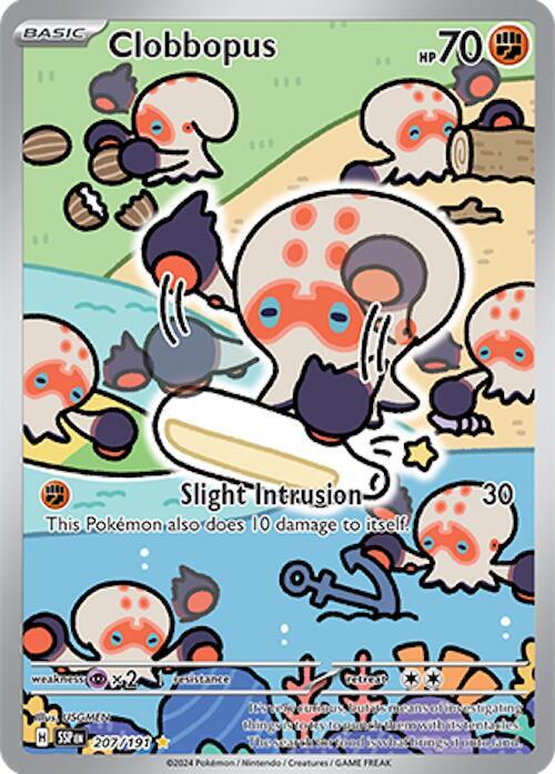 Buy Pokemon cards Australia - Clobbopus 207/191 - Premium Raw Card from Monster Mart - Pokémon Card Emporium - Shop now at Monster Mart - Pokémon Cards Australia. Illustration Rare, NEW 13 Dec, Surging Sparks