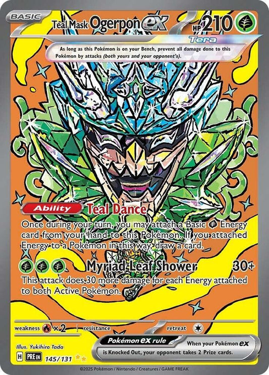 Buy Pokemon cards Australia - Ogerpon EX 145/131 - Premium Raw Card from Monster Mart - Pokémon Card Emporium - Shop now at Monster Mart - Pokémon Cards Australia. EX, NEW 25 Feb, Prismatic Evolutions, Special Ilustration Rare