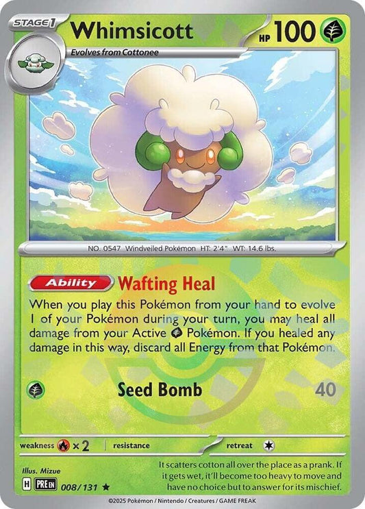 Buy Pokemon cards Australia - Whimsicott 008/131 Poke Ball - Premium Raw Card from Monster Mart - Pokémon Card Emporium - Shop now at Monster Mart - Pokémon Cards Australia. NEW 25 Feb, Poke Ball, Prismatic Evolutions
