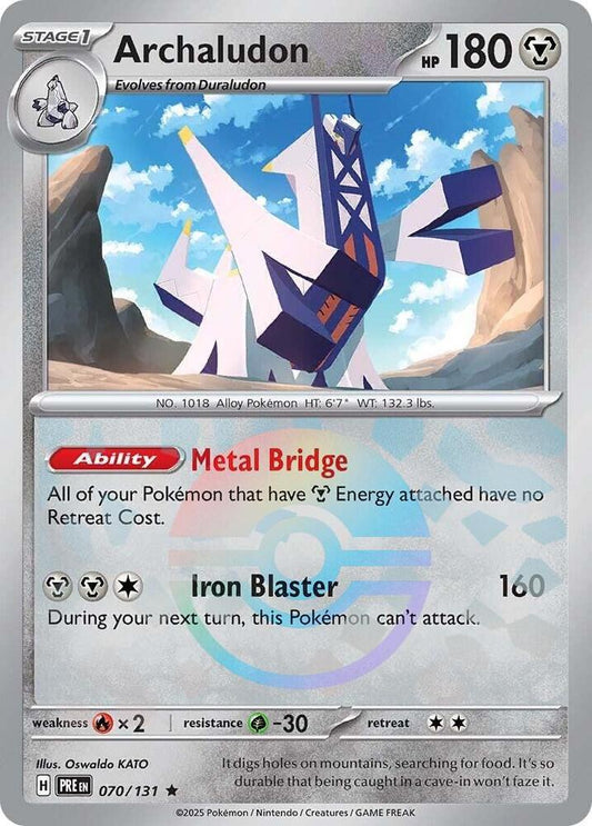 Buy Pokemon cards Australia - Archaludon 070/131 Poke Ball - Premium Raw Card from Monster Mart - Pokémon Card Emporium - Shop now at Monster Mart - Pokémon Cards Australia. NEW 11 Feb, Poke Ball, Prismatic Evolutions