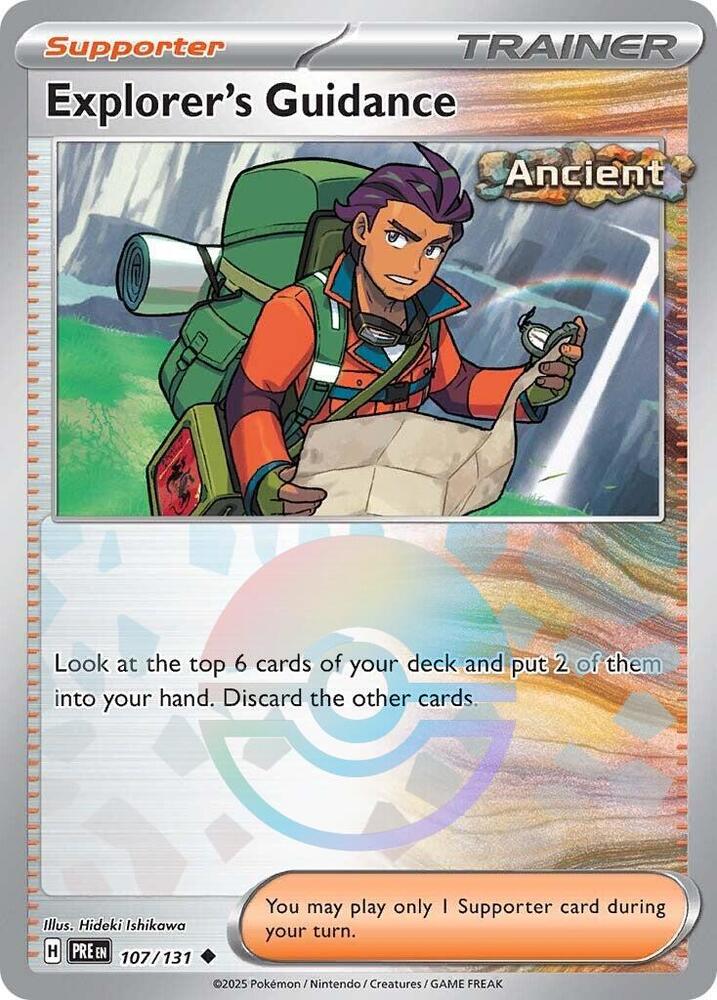 Buy Pokemon cards Australia - Explorer's Guidance 107/131 Poke Ball - Premium Raw Card from Monster Mart - Pokémon Card Emporium - Shop now at Monster Mart - Pokémon Cards Australia. NEW 22 Jan, Poke Ball, Prismatic Evolutions