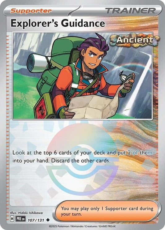 Buy Pokemon cards Australia - Explorer's Guidance 107/131 Poke Ball - Premium Raw Card from Monster Mart - Pokémon Card Emporium - Shop now at Monster Mart - Pokémon Cards Australia. NEW 22 Jan, Poke Ball, Prismatic Evolutions