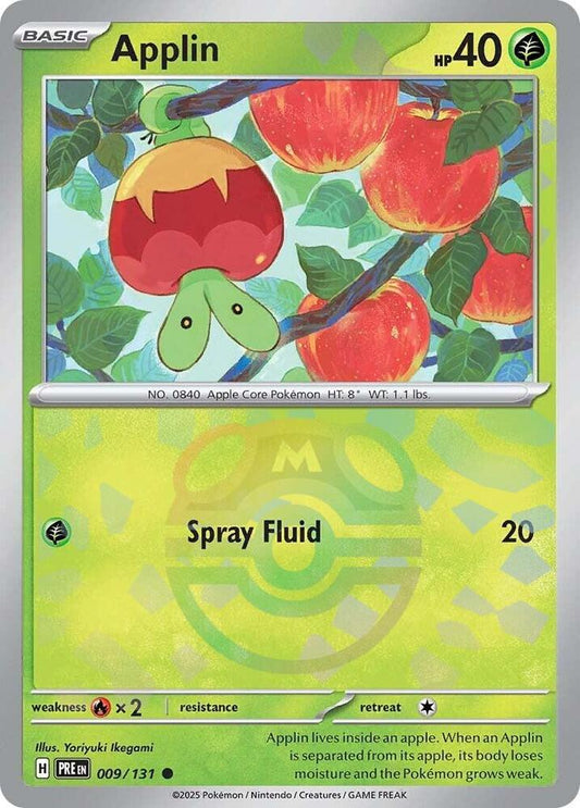 Buy Pokemon cards Australia - Applin 009/131 Master Ball - Premium Raw Card from Monster Mart - Pokémon Card Emporium - Shop now at Monster Mart - Pokémon Cards Australia. Master Ball, NEW 22 Jan, Prismatic Evolutions