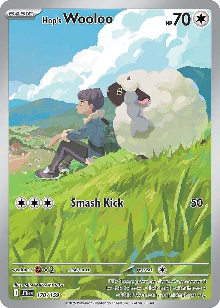 Buy Pokemon cards Australia - Hop's Wooloo 170/159 - Premium Raw Card from Monster Mart - Pokémon Card Emporium - Shop now at Monster Mart - Pokémon Cards Australia. Illustration Rare, Journey Together, NEW 14 Apr