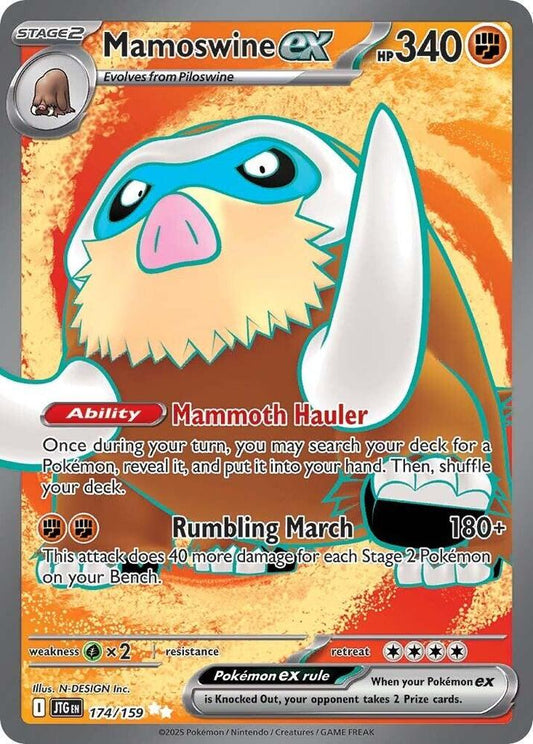 Buy Pokemon cards Australia - Mamoswine EX 174/159 - Premium Raw Card from Monster Mart - Pokémon Card Emporium - Shop now at Monster Mart - Pokémon Cards Australia. EX, Journey Together, NEW 14 Apr, Ultra Rare