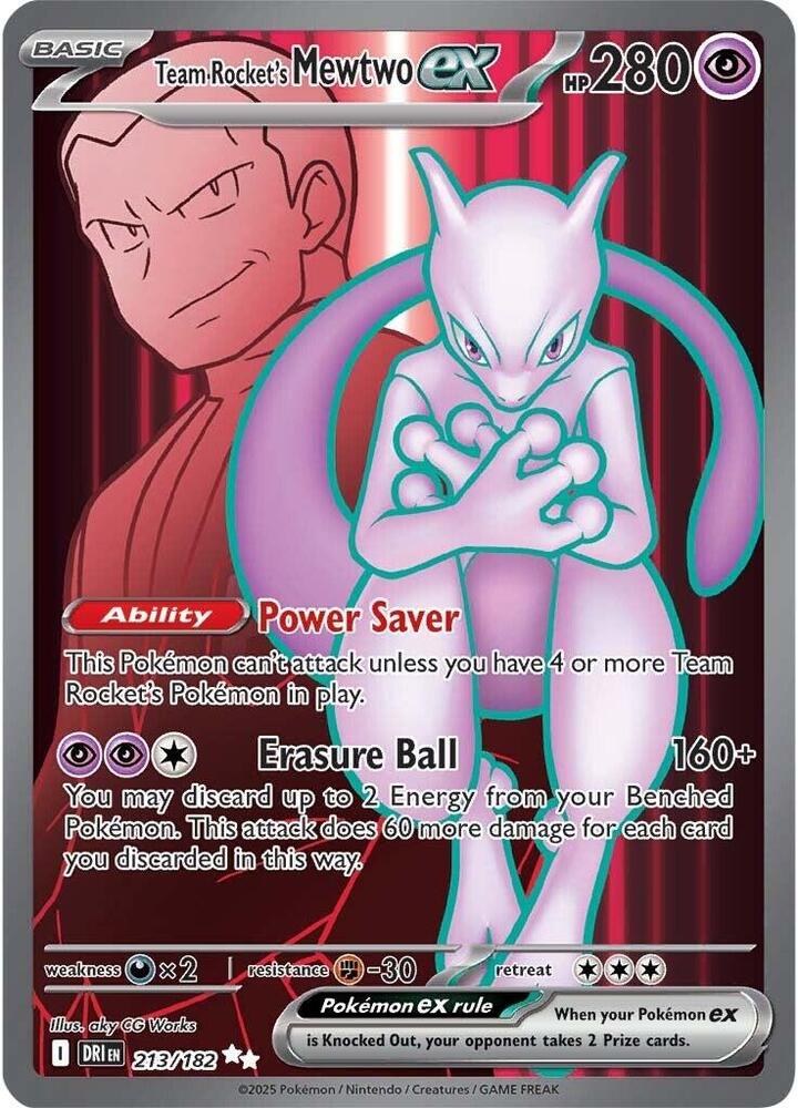 Team Rocket's Mewtwo EX 213/182
