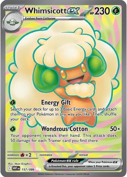 Whimsicott EX 157/086 - Monster Mart - Pokémon Cards Australia