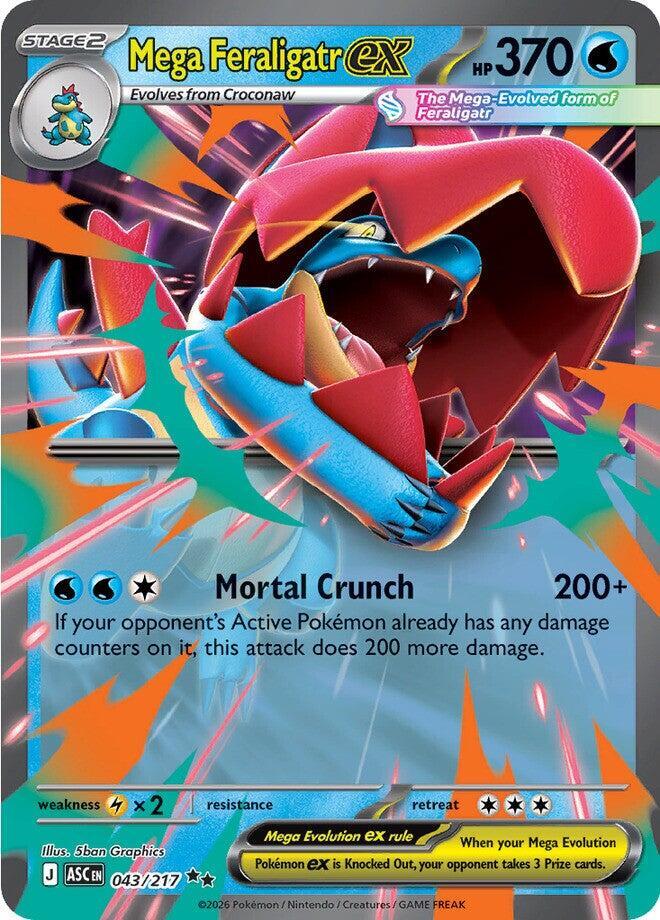 Mega Feraligatr EX 043/217 - Monster Mart - Pokémon Cards Australia Pokemon Cards