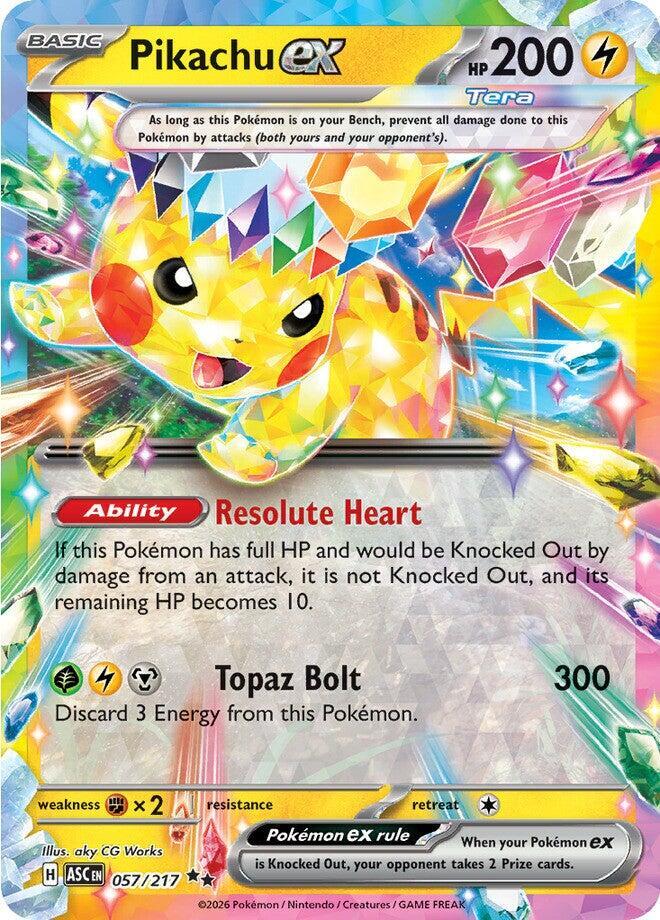Pikachu EX 057/217 - Monster Mart - Pokémon Cards Australia