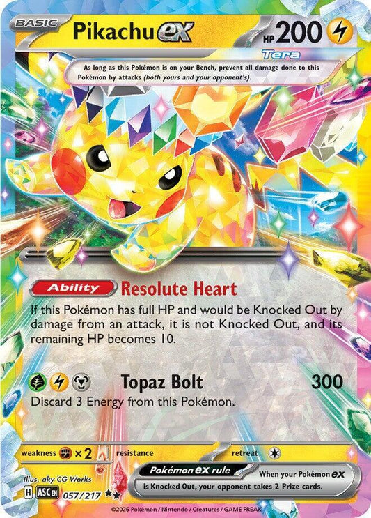 Pikachu EX 057/217 - Monster Mart - Pokémon Cards Australia