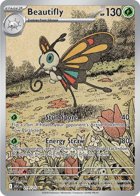 Beautifly 219/217 - Monster Mart - Pokémon Cards Australia