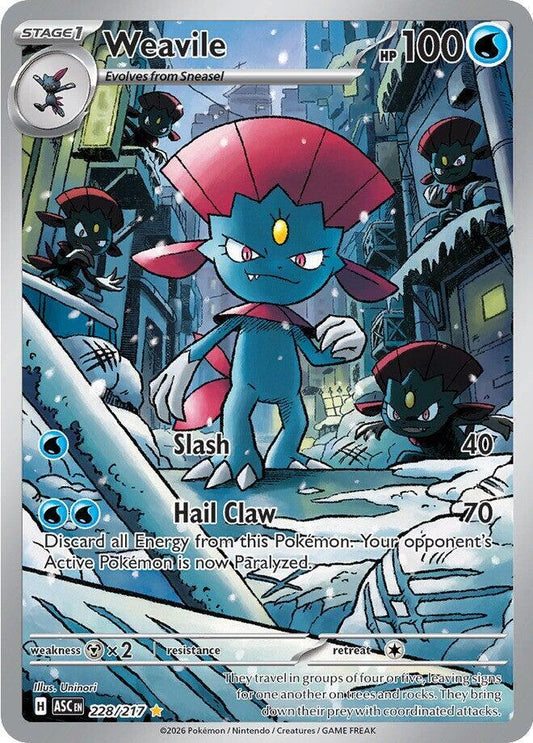 Weavile 228/217 - Monster Mart - Pokémon Cards Australia