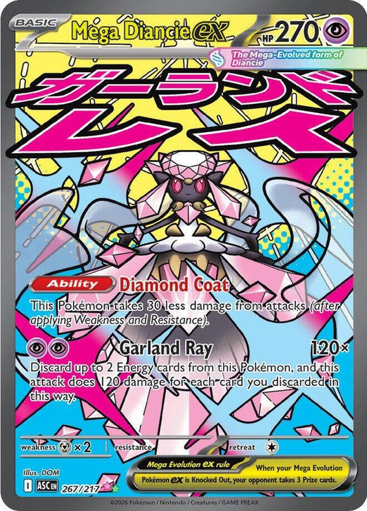 Mega Diancie EX 267/217 - Monster Mart - Pokémon Cards Australia
