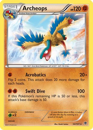 Buy Pokemon cards Australia - Archeops Holo 54/101 - Premium Raw Card from Monster Mart - Pokémon Card Emporium - Shop now at Monster Mart - Pokémon Cards Australia. Holo, NEW 19 Jun, Plasma Blast
