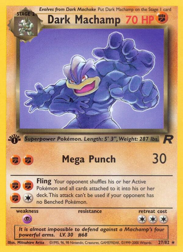 Buy Pokemon cards Australia - Dark Machamp 27/82 1st Edition - Premium Raw Card from Monster Mart - Pokémon Card Emporium - Shop now at Monster Mart - Pokémon Cards Australia. 1st Edition, NEW 23 Aug, Rare, Team Rocket