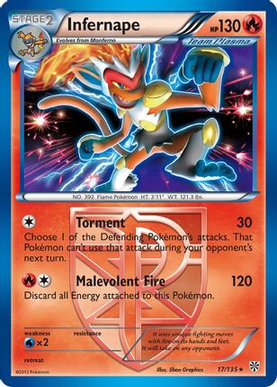 Buy Pokemon cards Australia - Infernape Holo 17/135 - Premium Raw Card from Monster Mart - Pokémon Card Emporium - Shop now at Monster Mart - Pokémon Cards Australia. Holo, NEW 19 Jun, Plasma Storm