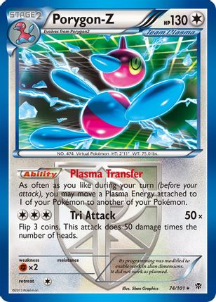 Buy Pokemon cards Australia - Porygon-Z Reverse Holo 74/101 - Premium Raw Card from Monster Mart - Pokémon Card Emporium - Shop now at Monster Mart - Pokémon Cards Australia. NEW 19 Jun, Plasma Blast, Team Plasma