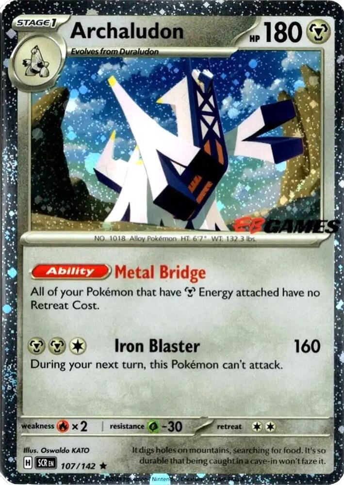 Archaludon 107/142 EB Games Pokemon Card