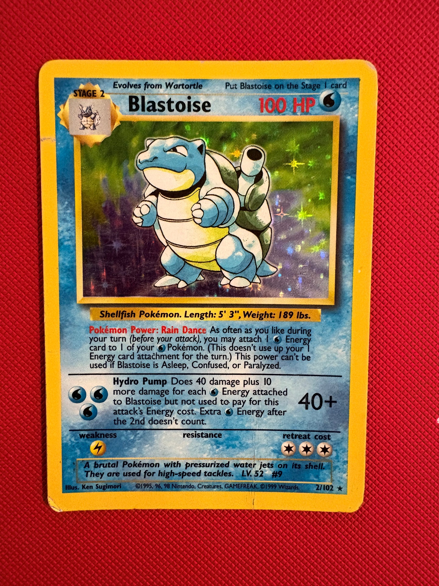Blastoise 2/102 Heavily Played