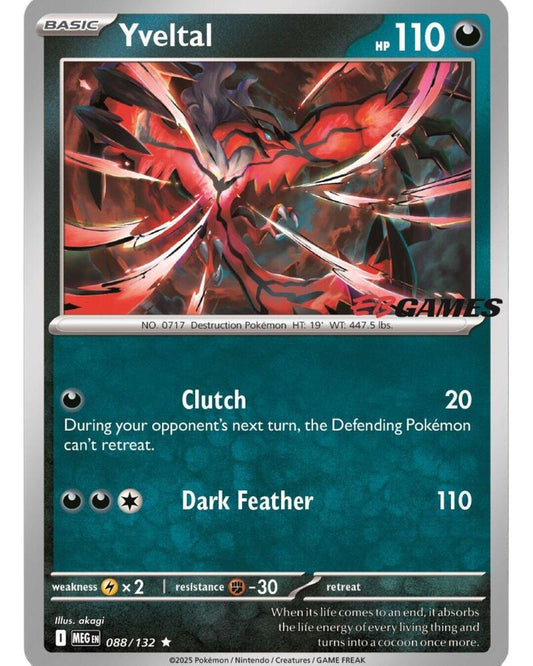 Yveltal 088/132 EB Games Pokemon Card