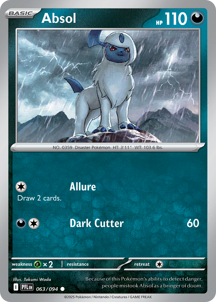 Absol Reverse Holo 063/094 - Monster Mart - Pokémon Cards Australia