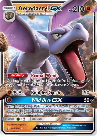 Aerodactyl GX 106/236 - Monster Mart - Pokémon Cards Australia