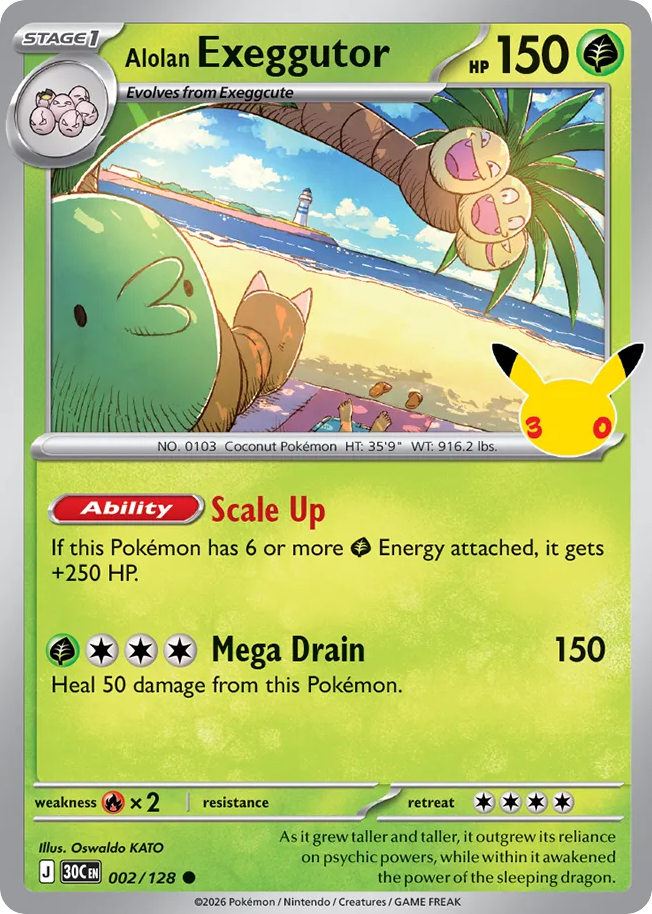 Alolan Exeggutor Holo 002/128 - Monster Mart - Pokémon Cards Australia
