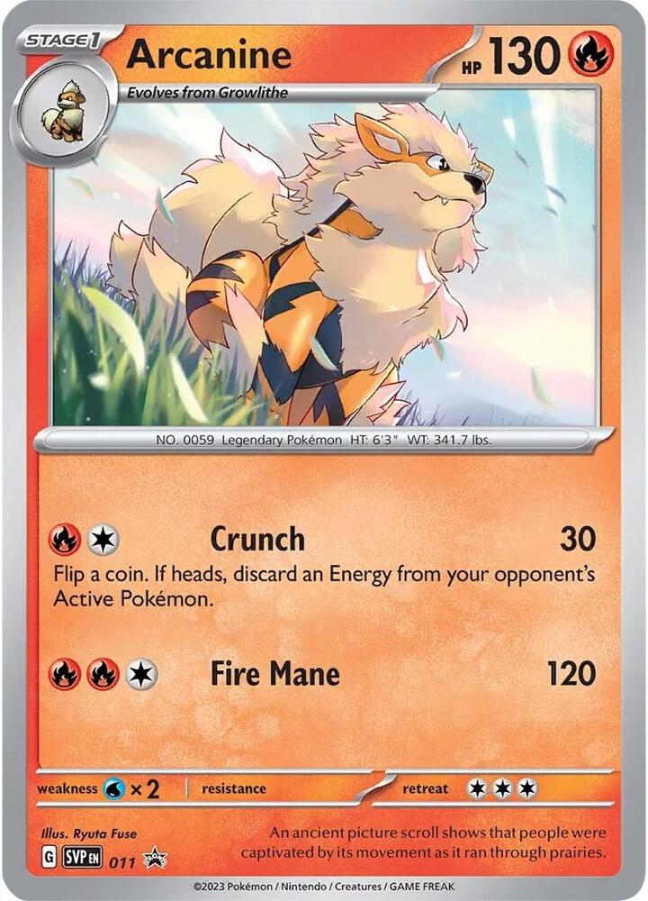 Arcanine 011 - Monster Mart - Pokémon Cards Australia