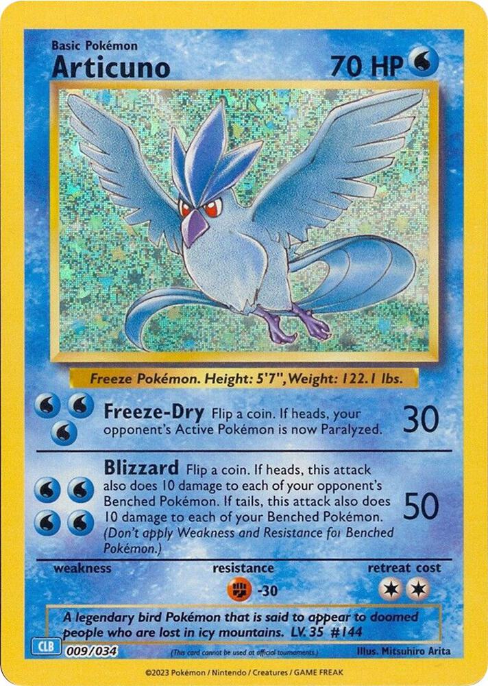 Articuno 009/034 (CLB) - Monster Mart - Pokémon Cards Australia