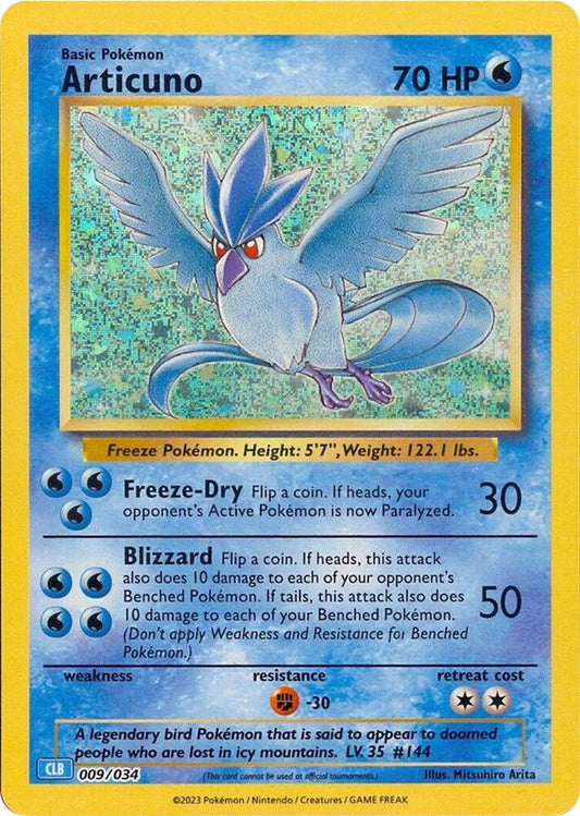 Articuno 009/034 (CLB) - Monster Mart - Pokémon Cards Australia