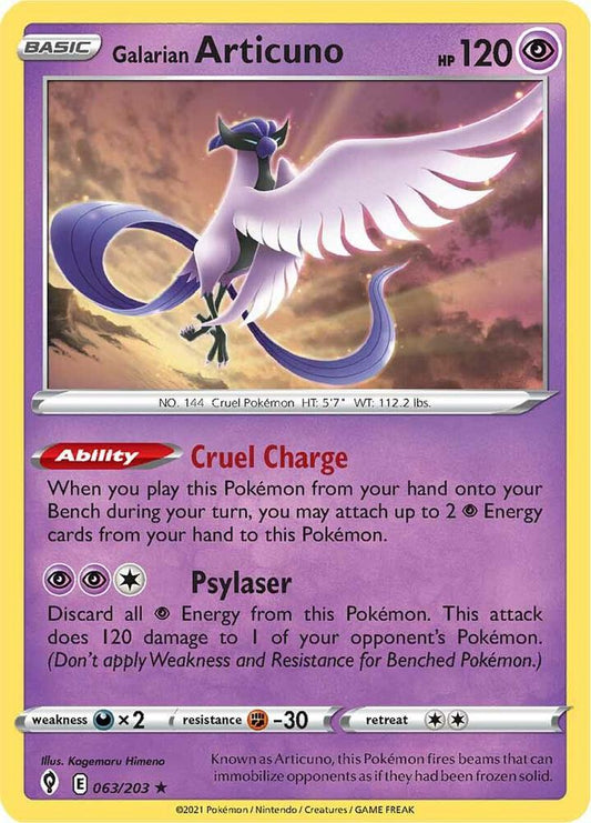 Articuno Holo 063/203 - Monster Mart - Pokémon Cards Australia