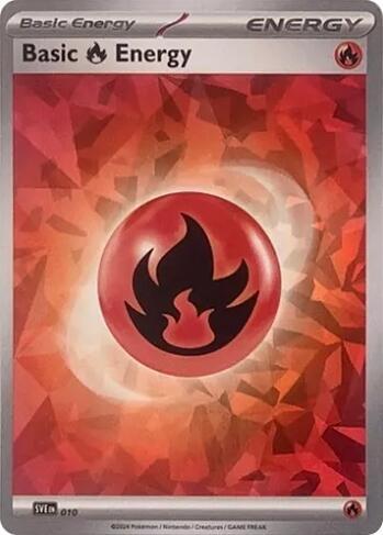 Basic Fire Energy 010 Cracked Ice Holo - Monster Mart - Pokémon Cards Australia