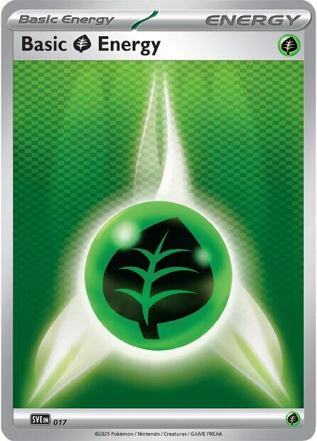 Basic Grass Energy Holo 017 - Monster Mart - Pokémon Cards Australia