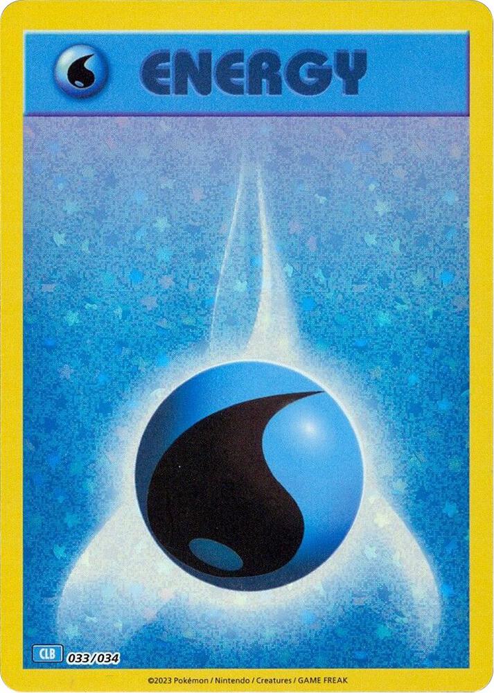 Basic Water Energy 033/034 (CLB) - Monster Mart - Pokémon Cards Australia