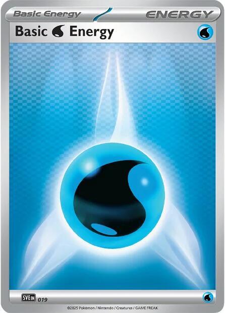Basic Water Energy Holo 019 - Monster Mart - Pokémon Cards Australia