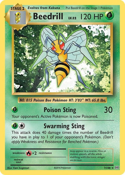Beedrill 7/108 Reverse Holo - Monster Mart - Pokémon Cards Australia
