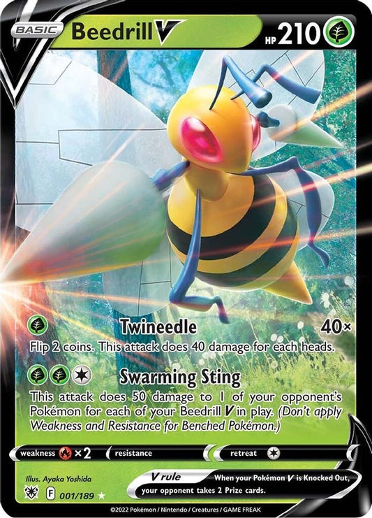 Beedrill V 001/189 - Monster Mart - Pokémon Cards Australia