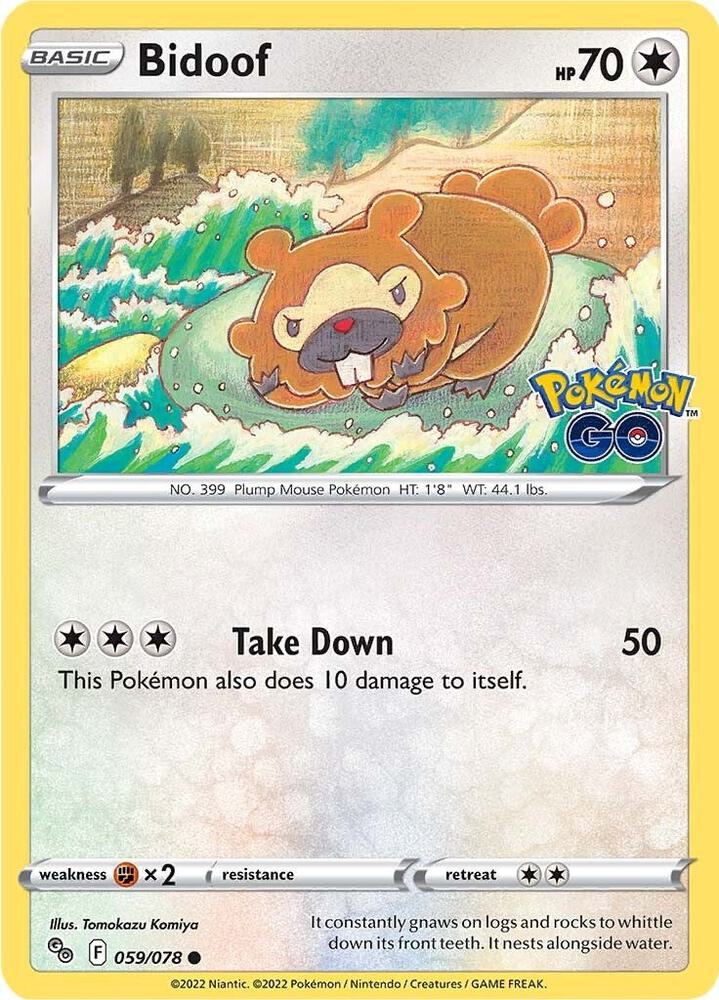 Bidoof Reverse Holo 059/078 - Monster Mart - Pokémon Cards Australia