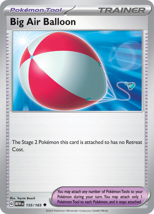 Big Air Balloon Reverse Holo 155/165 - Monster Mart - Pokémon Cards Australia