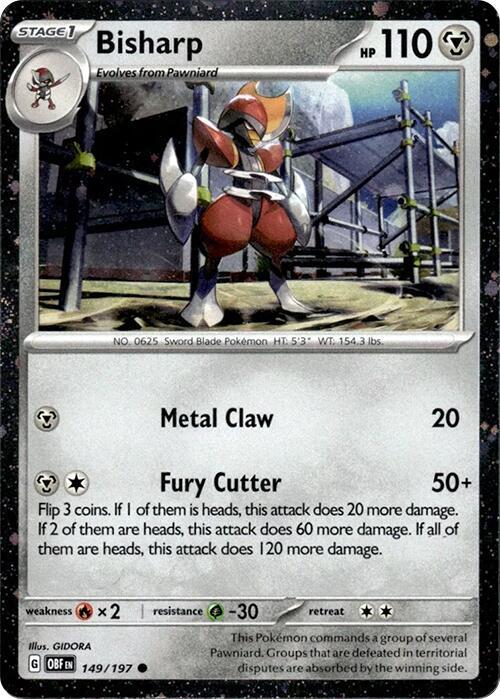 bi mart pokemon cards Bisharp Cosmos Holo Raw Card