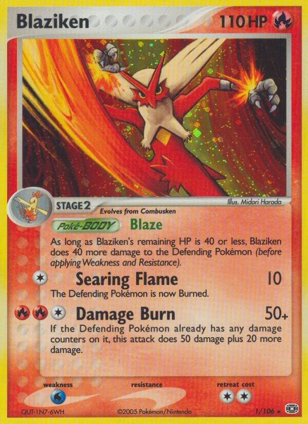 Blaziken Holo 1/106 - Monster Mart - Pokémon Cards Australia