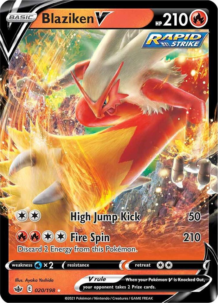 Blaziken V 020/198 - Monster Mart - Pokémon Cards Australia