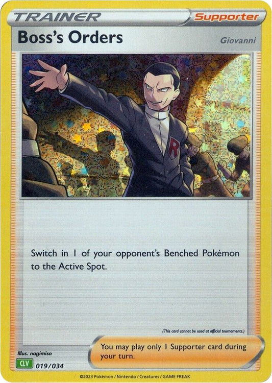 Boss's Orders 019/034 (CLV) - Monster Mart - Pokémon Cards Australia