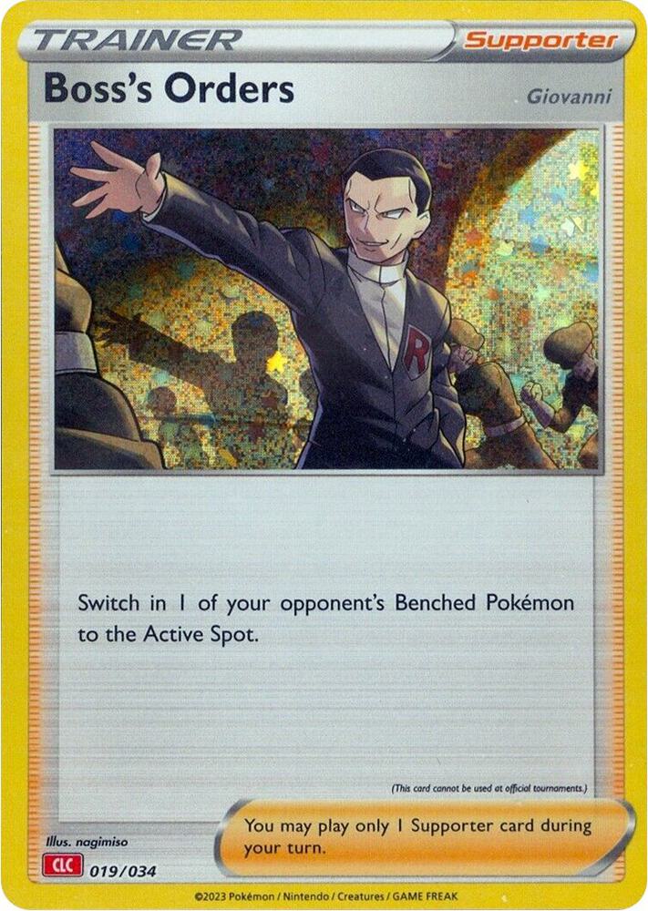 Boss's Orders 028/034 (CLC) - Monster Mart - Pokémon Cards Australia