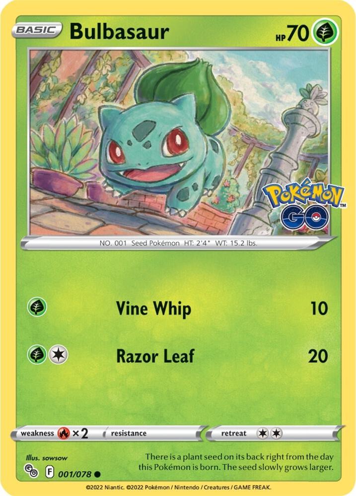 Bulbasaur 001/078 Common - Monster Mart - Pokémon Cards Australia