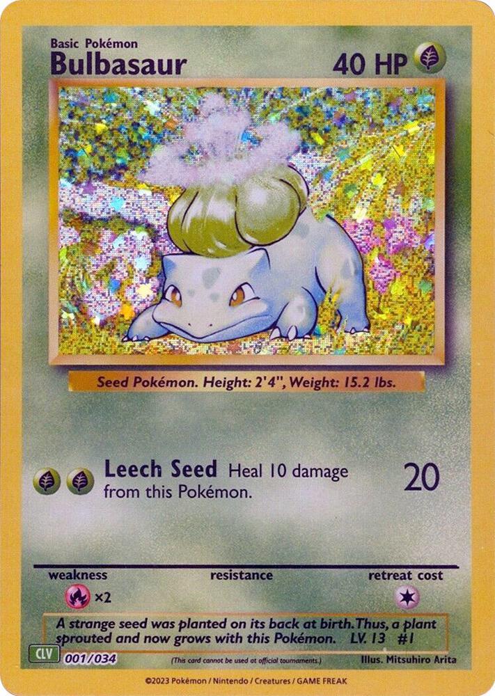 Bulbasaur 001/034 (CLV) - Monster Mart - Pokémon Cards Australia